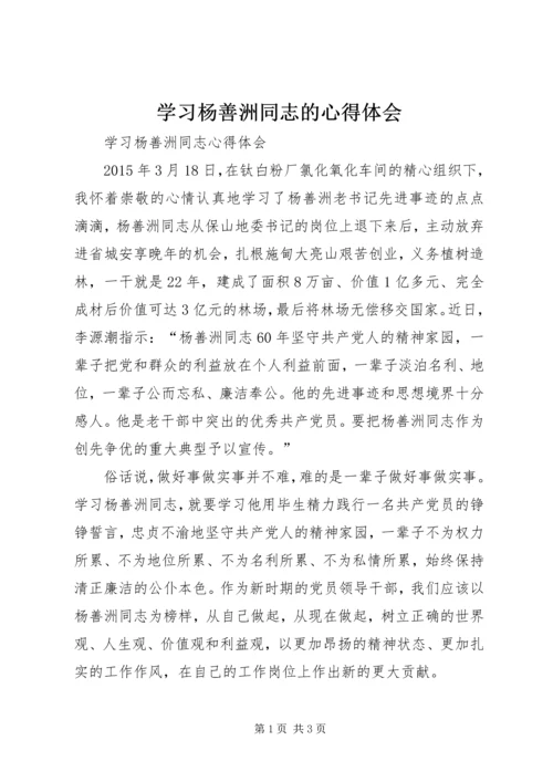 学习杨善洲同志的心得体会 (4).docx