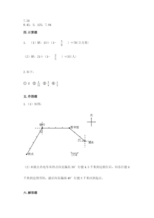 人教版六年级上册数学期中测试卷1套.docx