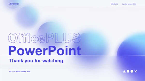 蓝色创意渐变几何竞聘述职PPT模板
