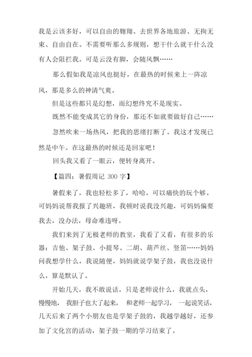 暑假周记300字.docx