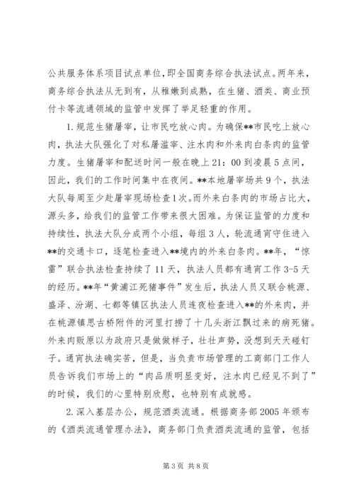 商务执法工作调研报告范文.docx