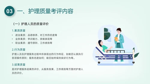 绿色插画护理质量管理培训PPT课件
