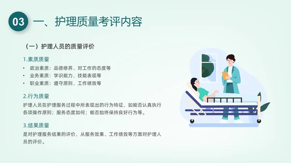 绿色插画护理质量管理培训PPT课件