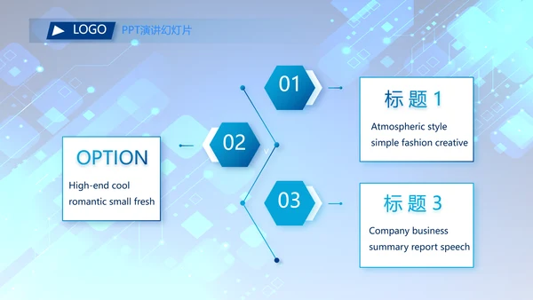 蓝色科技感年终工作总结汇报动态PPT
