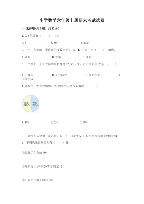 小学数学六年级上册期末考试试卷（夺冠系列）word版.docx