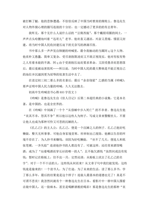 初高中生呐喊读书心得800字范文.docx