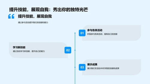 活动参与的成长价值PPT模板