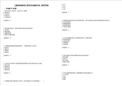 二级建造师机电工程考试点睛提分卷78附带答案