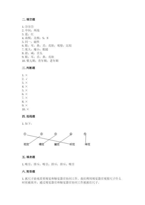 教科版二年级下册科学知识点期末测试卷及一套完整答案.docx
