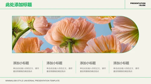 绿色文艺清新风总结汇报PPT演示模板