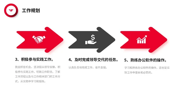 红色简约形状微立体入职自我介绍个人简历职业规划PPT