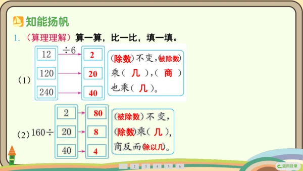 人教版数学四年级上册6.7 商的变化规律课件(共18张PPT)