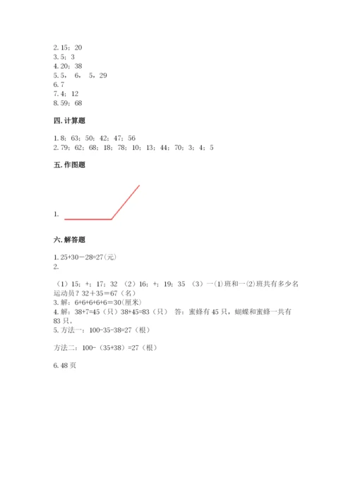 小学二年级上册数学期中测试卷附答案（典型题）.docx