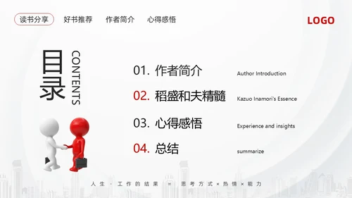 红黑简约3d活法稻盛和夫PPT模板宣传PPT动态PPT读书分享