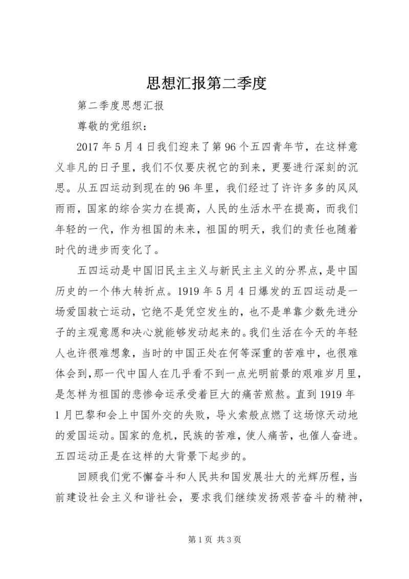 思想汇报第二季度.docx
