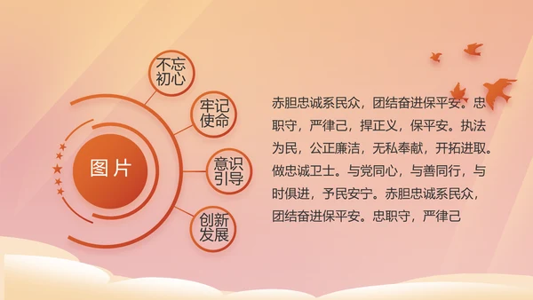 红色大气公安警察年终工作总结PPT