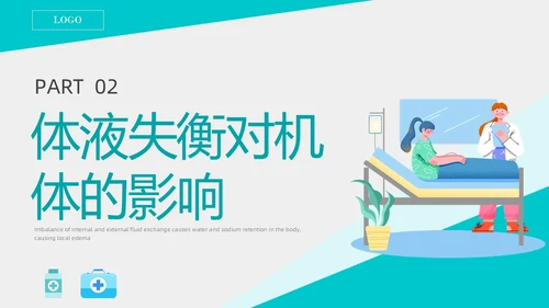 绿色形状扁平插画透析患者控水宣教PPT课件健康宣教