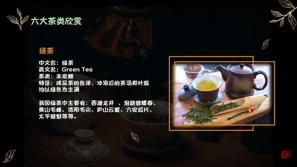 黑色实拍风简约商务风少儿茶艺培训课件PPT模板员工培训