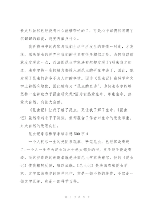 昆虫记名著象态橡栗象读后感500字4篇.docx