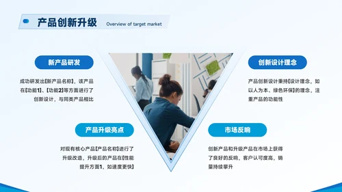 蓝色商务风企业简介与核心亮点展示PPT模板