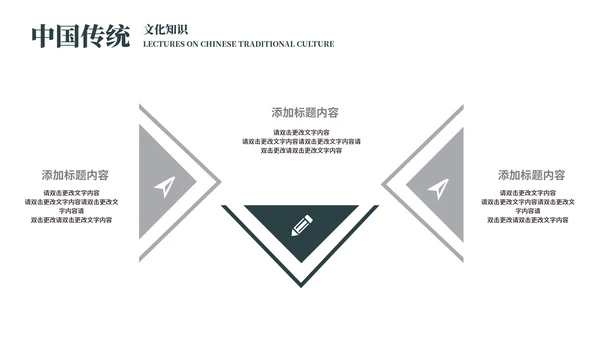 灰色中国风水墨传统文化宣传教育PPT模板