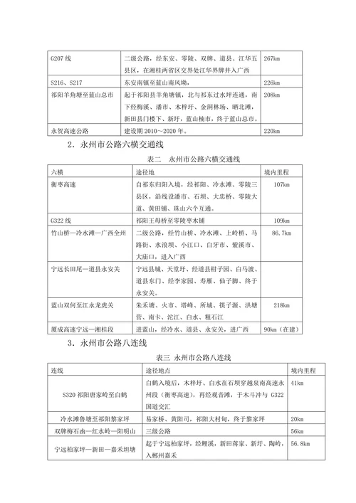 浅议永州市物流设施发展现状与对策