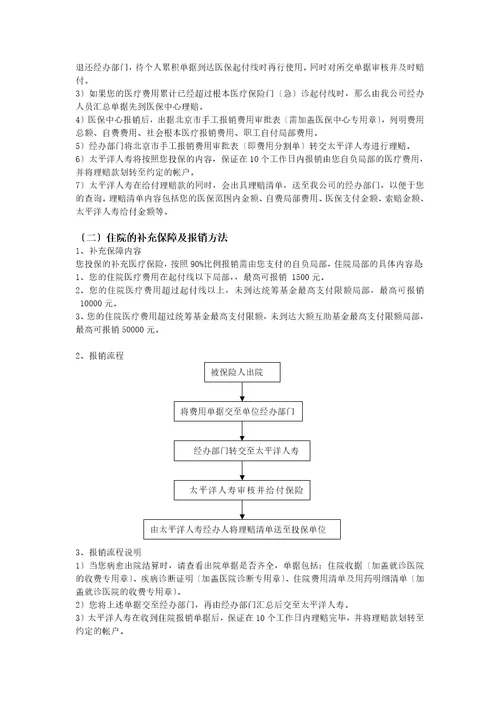 北京外交人员人事服务公司基本医疗保险及补充医疗保险就医报销