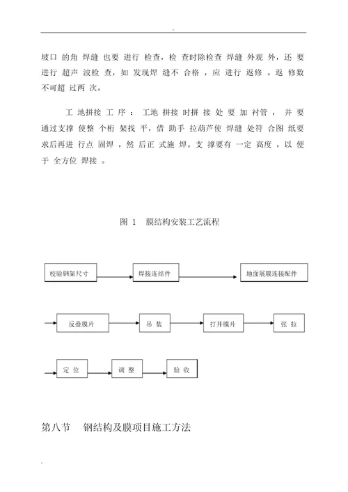 七字形膜结构车棚施工方案与方案