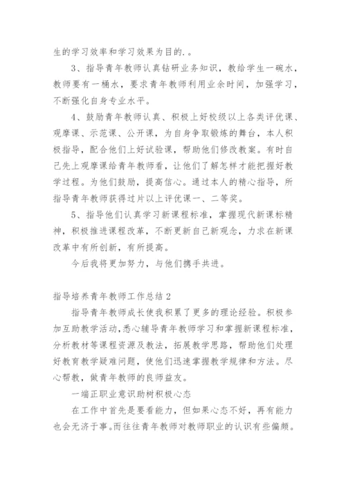指导培养青年教师工作总结.docx