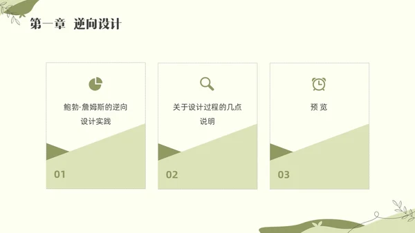 绿色小清新追求理解的教学设计素材读书分享会PPT