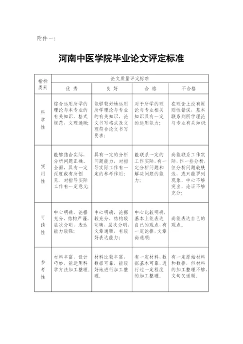 河南中医学院本科生毕业论文工作规范.docx