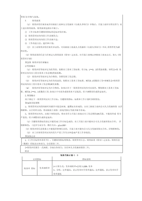 零售企业绩效管理方案DOC