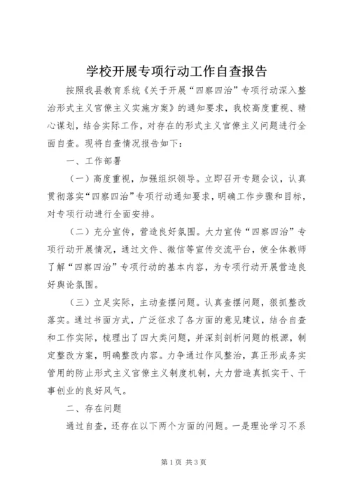 学校开展专项行动工作自查报告.docx