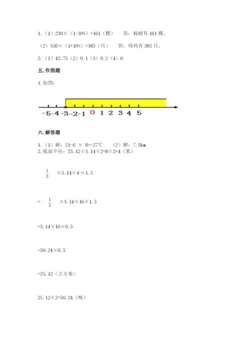 潮阳区六年级下册数学期末测试卷必考题.docx