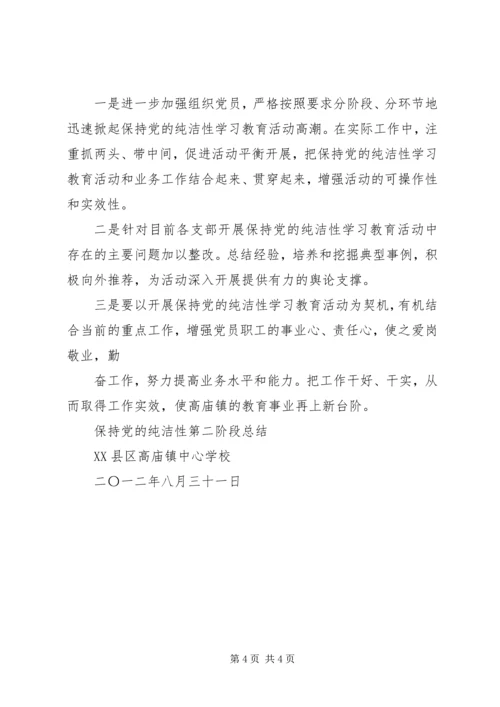 保持党的纯洁性分析检查阶段分析检查报告.docx