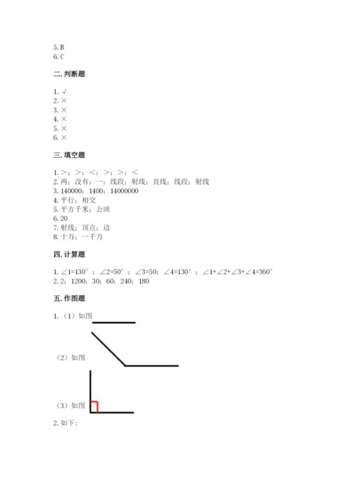 人教版四年级上册数学 期末测试卷（夺分金卷）.docx