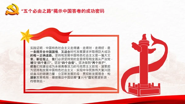 聚焦全国两会学习五个必由之路解读党课PPT