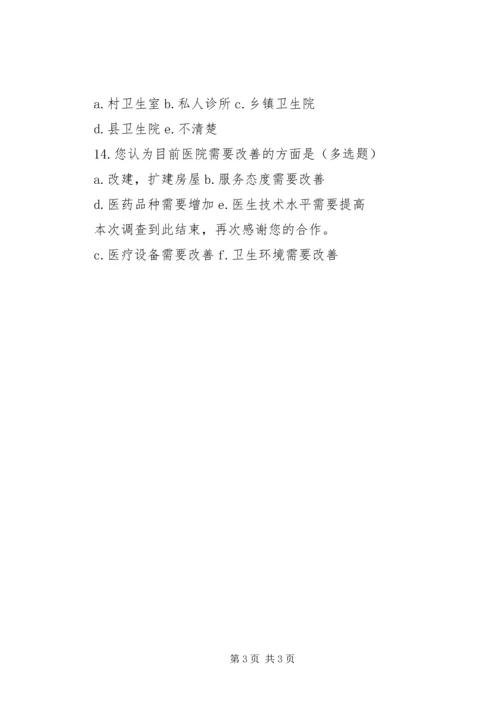 关于农村医疗卫生现状的调查 (5).docx