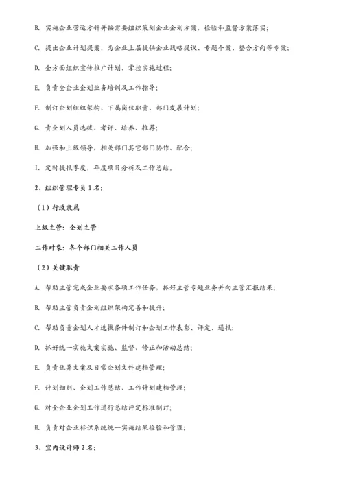杭州十一郎大数据公司专项企划部部门规划方案专项方案.docx
