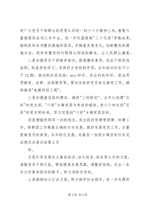 乡镇目标任务完成情况自查总结_1.docx