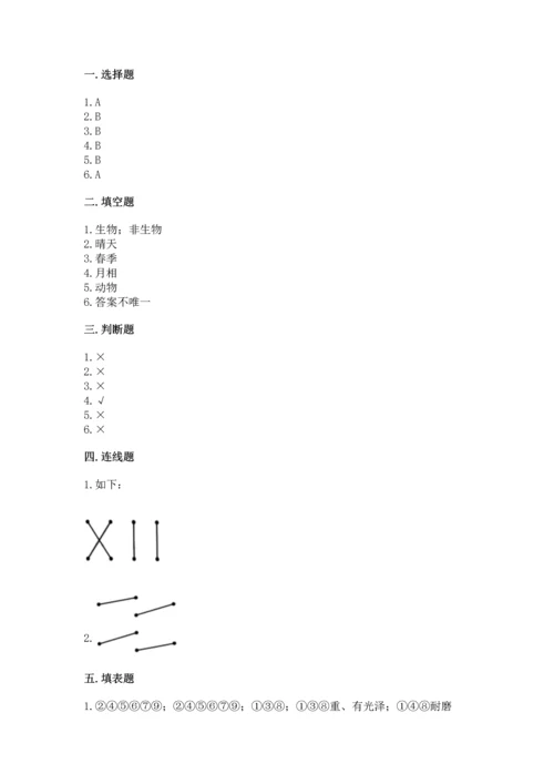 教科版二年级上册科学期末测试卷含解析答案.docx