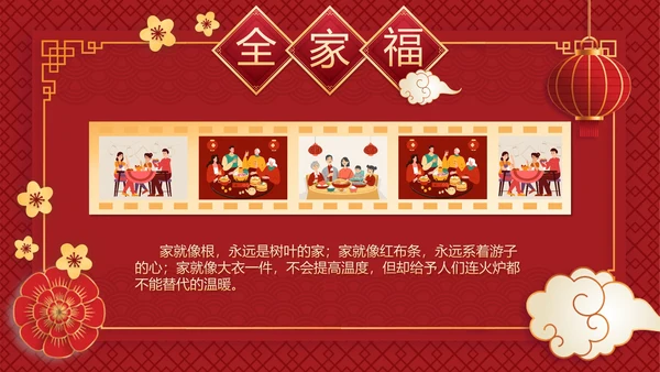 中国风全家福相册PPT模板