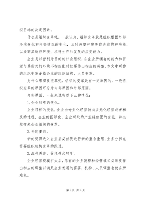 企业组织变革中的人才流动.docx