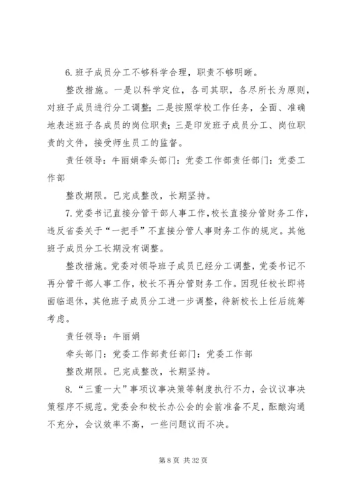 党的领导与思想政治建设方面问题.docx