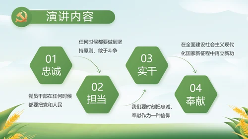 绿色大气乡村振兴农业生产动态PPT