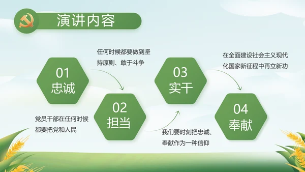 绿色大气乡村振兴农业生产动态PPT