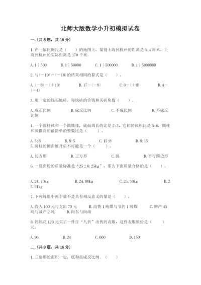 北师大版数学小升初模拟试卷【名师系列】.docx