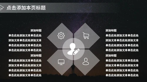 星空主题商务汇报通用PPT模板