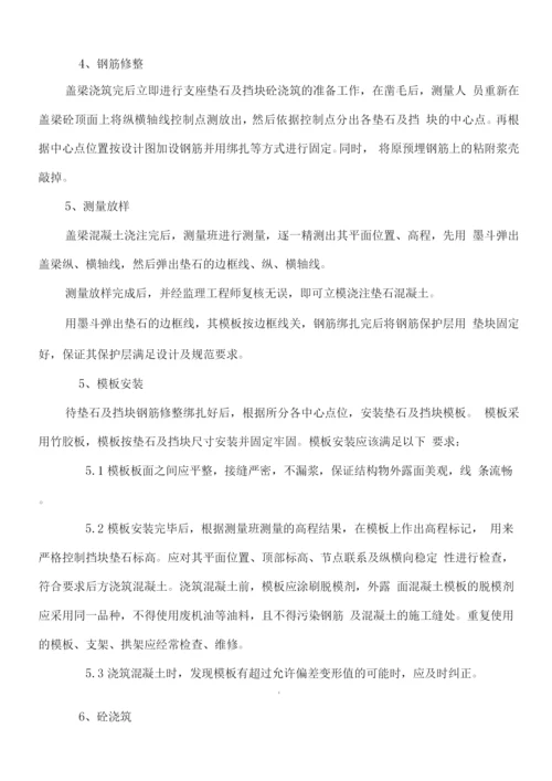 桥梁挡块垫石施工方案.docx