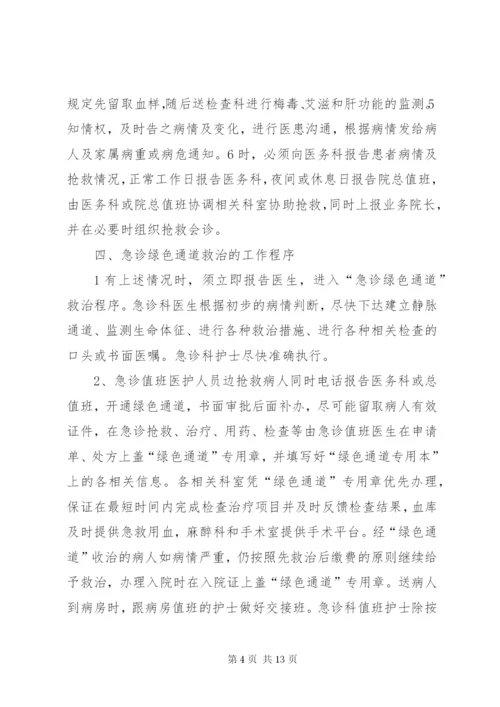 危重病人和急诊抢救绿色通道制度.docx